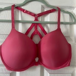 Victoria’s Secret strappy front close pushup bra.